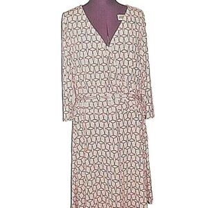 RUSH Women’s Wrap Dress Size 2X Multicolor V-Neck 3/4 Sleeve Plus Size Elegant